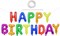 Colorful Celebrations: 16-Inch Mylar Foil Happy Birthday Balloons Banner - Eco-Friendly Decor for All Ages!